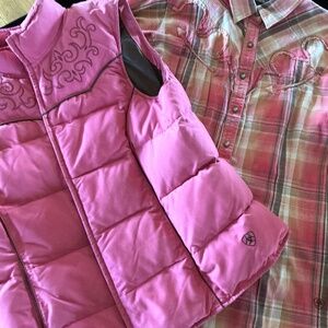 Ariat Shirt with Matching Down Vest